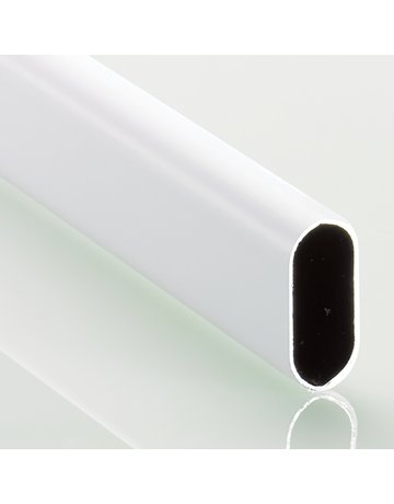Bild Ovales Schrankrohr weiß kunststoffbeschichtet, 3000 mm - Hettich-0