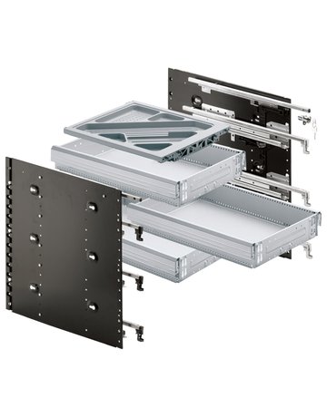 Bild Schnellmontage Container-Set 404 x 730, Aluminium Optik - Hettich-0