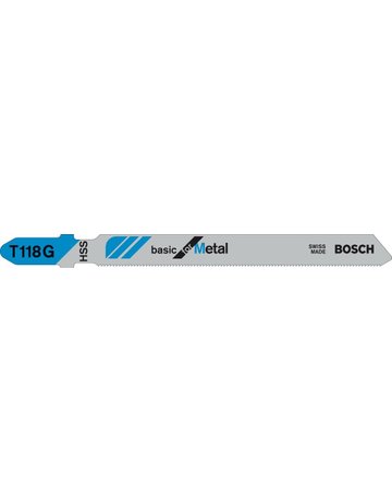 Bild Stichsägeblatt T 118 G Bosch VE à 5 Stück Basic for Metal-0