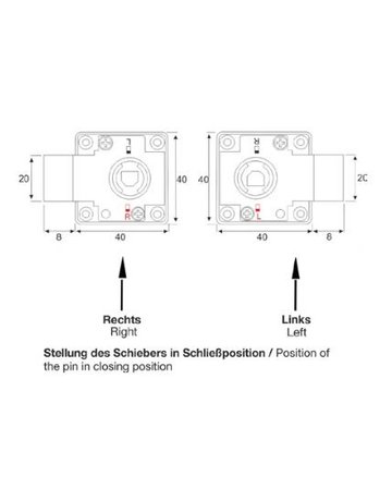 Bild Aufschraubschloss 25 mm Dorn - einstellbar Ls / Rs - Topform-4