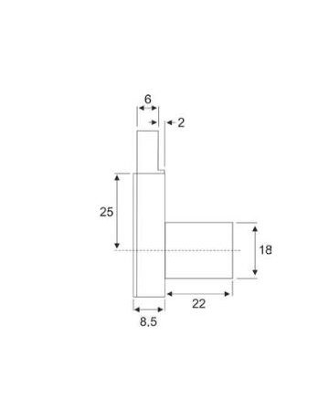 Bild Aufschraubschloss 25 mm Dorn - einstellbar Ls / Rs - Topform-5