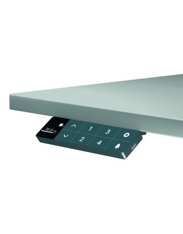 Bild Tischgestell 2D - elekt. verstellbar 700-1200mm, RAL 9006, Weißaluminium - Topform-1