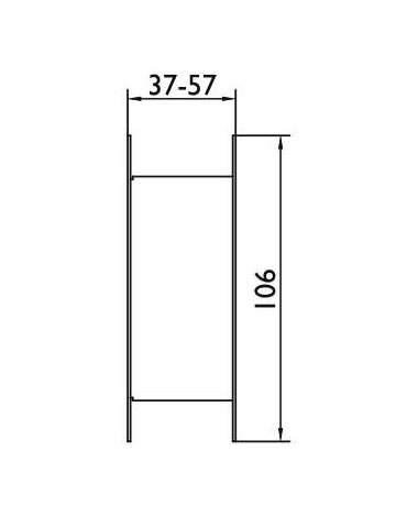 Bild Lüftungsgitter mit Befestigung B 625 x H 106 mm, Edelstahl mit - Topform-1