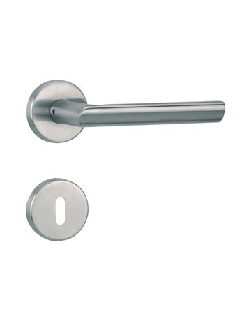 Bild Drücker-Rosettengarnitur Limnos WC Edelstahl mit TS 38-42 mm - Topform-0