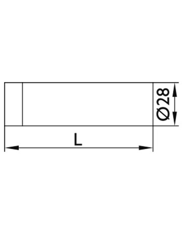 Bild Wandtürstopper Eos Ø 28 x L 100 mm, Edelstahl mit - Topform-1