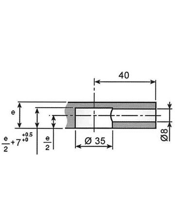 Bild Verbinderbolzen mit Holzgewinde Bohrmaß: 40mm verzinkt - Topform-3