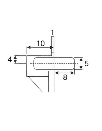 Bild Bodenträger 5 mm transparent, umspritzer Stahlstift - Topform-2