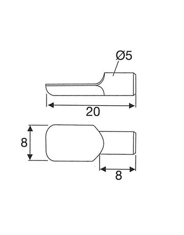 Bild Löffel-Bodenträger vernickelt Ø 5 mm - Topform-2