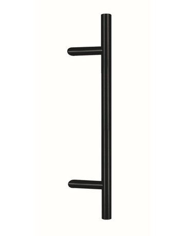 Bild Stossgriff Kassos black 45° ER schwarz L 800 mm BA 600 mm mitBef. - Topform-0