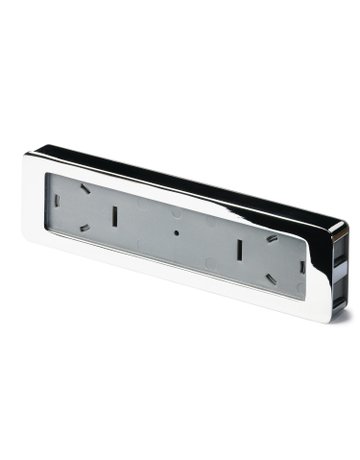 Bild MB-Muschelgriff,abger., B 46 x L 181mm Touch-in 9086692,zum Einlassen,verchromt - Hettich-0