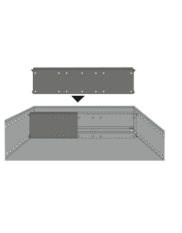 Bild Trennwand, 400 mm, Stahl, schwarz - Hettich-1