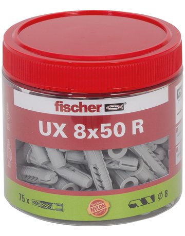 Bild Universaldübel Nylondübel UX-R, mit Rand 8x50 R Dose - fischer-1