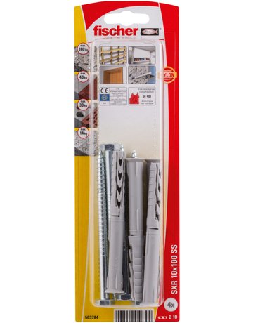 Bild Langschaftdübel SXR 10x100,m.Sechskantschraube,VE 4 - fischer-1