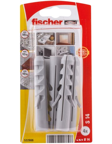 Bild Spreizdübel S14 Kunststoff,Ø14mm,VE 4 - fischer-1