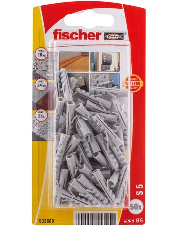 Bild Spreizdübel S5 Kunststoff,Ø5mm,VE 50 - fischer-1