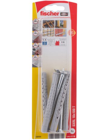 Bild Langschaftdübel SXRL 10x100,mSenkkopfschraube,VE 4 - fischer-1