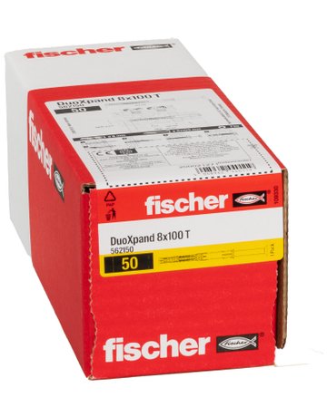 Bild Langschaftdübel DuoXpand 8x100 T Dübel:Nylon,Senkkopfschraube:Stahl,zn - fischer-1