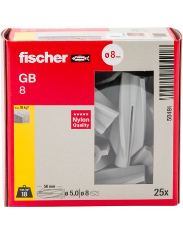 Bild Gasbetondübel GB 8 Nylon,Bohr-Ø: 8,Länge=Verankerung.: 50 - fischer-3
