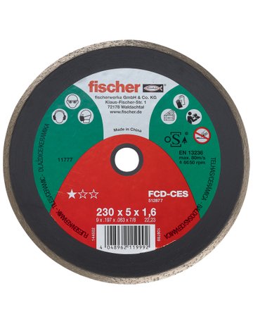 Bild Diamanttrennscheibe CES 1,6/230 - fischer-0