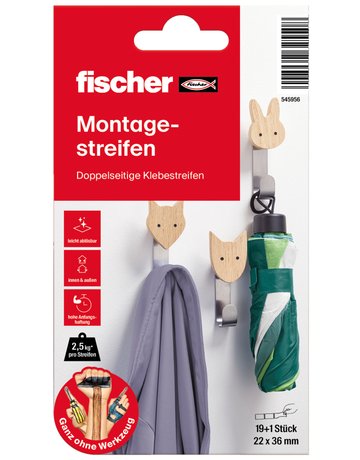 Bild Montage Streifen doppelseitige Klebestripes - fischer-2