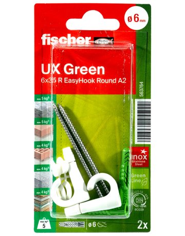 Bild UX Green 6x35 R EasyHook Round A2 K (2) - fischer-2