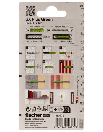 Bild Dübel SX Plus Green 8x40 S A2 K (6) - fischer-2