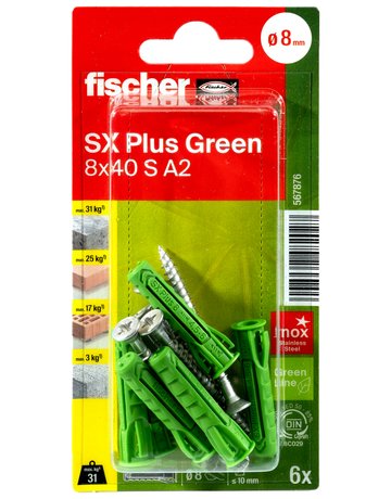 Bild Dübel SX Plus Green 8x40 S A2 K (6) - fischer-1