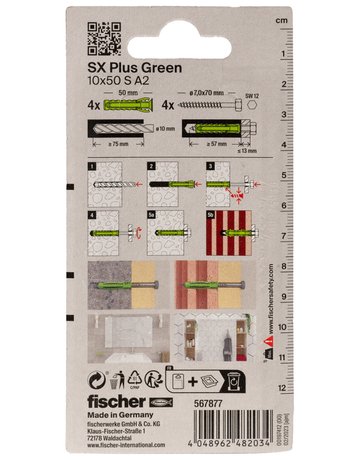 Bild Dübel SX Plus Green 10x50 S A2 K (4) - fischer-2