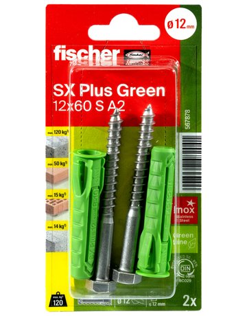 Bild Dübel SX Plus Green 12x60 S A2 K (2) - fischer-1