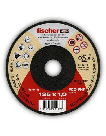 Bild Trennscheibe FHP plus 1,0/125 flach Inox - fischer-0