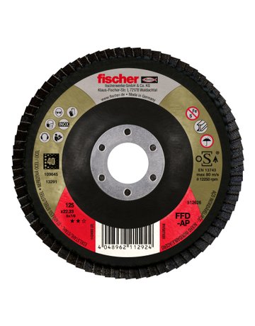 Bild Fächerschleifscheibe AP 125 K80 Inox - fischer-0