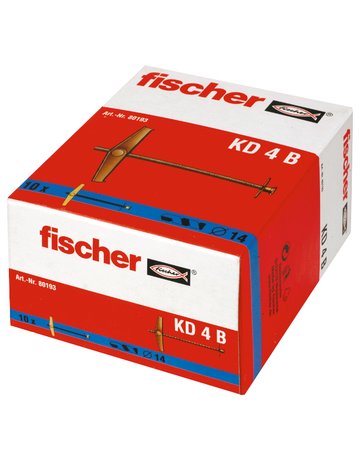 Bild Kippdübel KD 4 B Beutel Stahl,zn,Gewinde: M 4x100,Bohr-Ø: 14mm - fischer-1