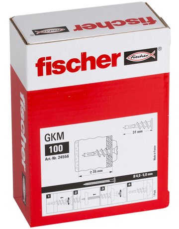 Bild Gipskartondübel Metall GKM Metall,Länge:31mm,Schrauben-Ø:4,0-5,0mm - fischer-2