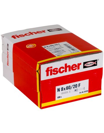 Bild Nageldübel N 8 x 60/20 F,zn Nylon,Stahl,zn - fischer-3