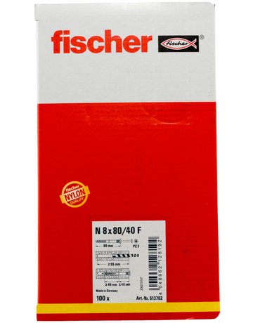 Bild Nageldübel N 8 x 80/40 F,zn Nylon,Stahl,zn - fischer-2