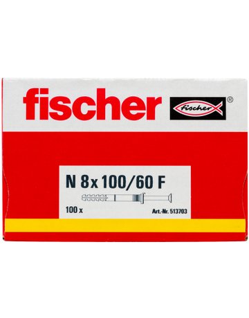 Bild Nageldübel N 8 x 100/60 F,zn Nylon,Stahl,zn - fischer-1