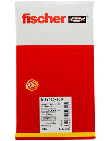 Bild Nageldübel N 8 x 120/80 F,zn Nylon,Stahl,zn - fischer-2