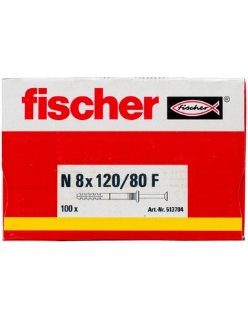 Bild Nageldübel N 8 x 120/80 F,zn Nylon,Stahl,zn - fischer-1