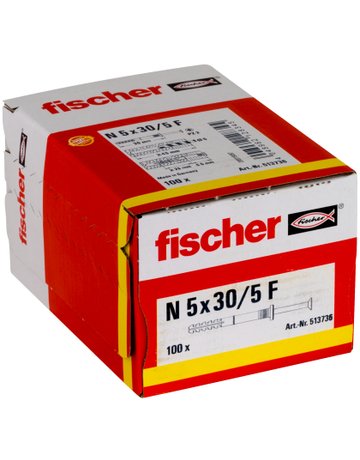 Bild Nageldübel N 5 x 30/5 F,zn Nylon,Stahl,zn - fischer-3
