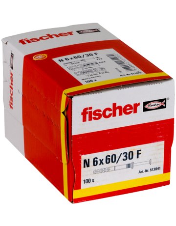 Bild Nageldübel N 6 x 60/30 F,zn Nylon,Stahl,zn - fischer-3