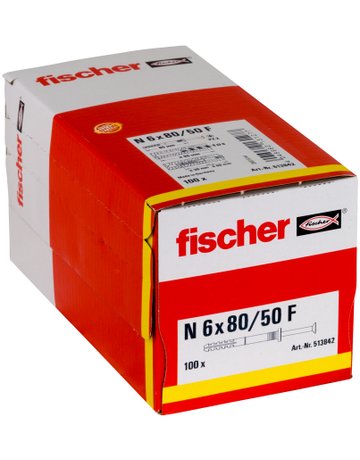 Bild Nageldübel N 6 x 80/50 F,zn Nylon,Stahl,zn - fischer-3