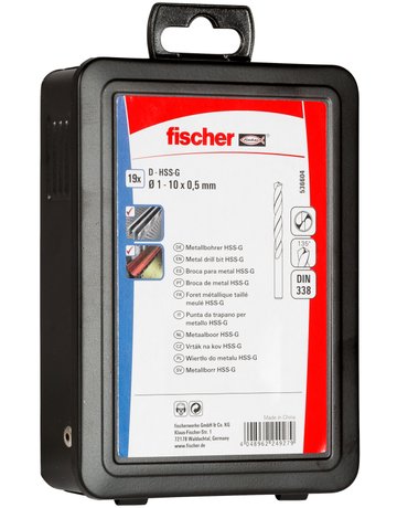 Bild Spiralbohrer-Set D-Set HSS-G 1 - 10 mm - fischer-1