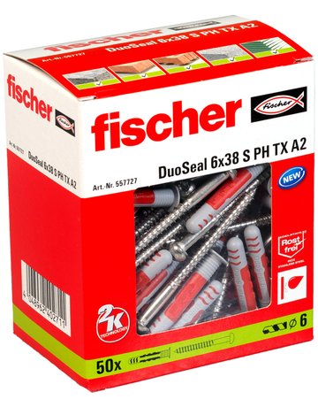 Bild Dübel, 6x38mm, TX20, grau, Nylon Inhalt: 50 Stück - fischer-2