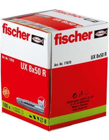 Bild Universaldübel UX 8x50 R lang, mit Rand - fischer-1