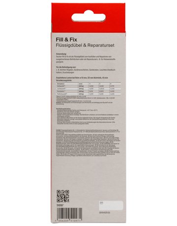 Bild Flüssigdübel fill & fix K Reparatur zu großer/ausgeri. Bohrlöcher - fischer-4