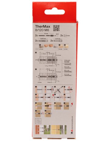 Bild Abstandssystem Thermax 8/120 M 6 B Stahl,zn,m.Kunststoffkonus - fischer-2