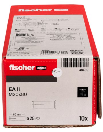 Bild Einschlaganker EA II M 20, zn Stahl,zn,Länge: 80mm,Bohr-Ø: 25mm - fischer-4