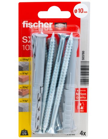 Bild Langschaftdübel SXR 10x100,m.Senkkopfschraube,VE 4 - fischer-1