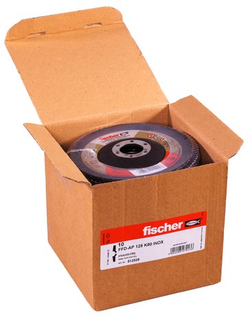 Bild Fächerschleifscheibe AP 125 K80 Inox - fischer-1
