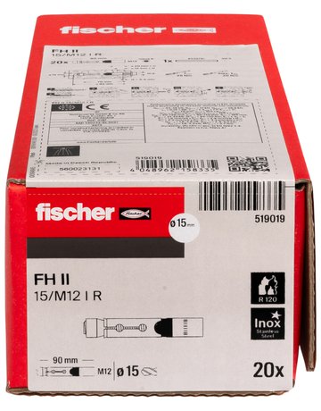 Bild Hochleistungsanker FH II 15/M12 I,R Edelstahl,R,I-Gewinde:M12,Bohr-Ø:15 - fischer-2